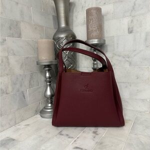 Elegant Burgundy Leather Handbag